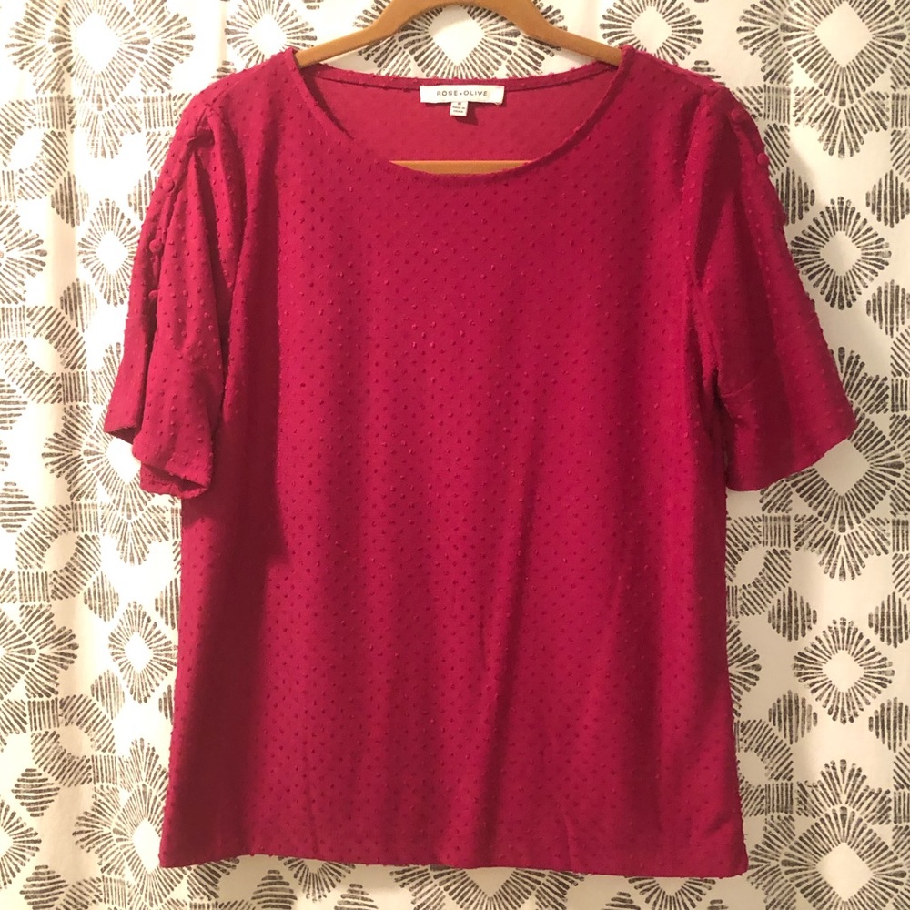 Rose & Olive dress shirt, fuchsia, medium
